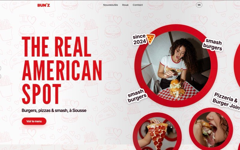 Page d'accueil du site Bunz